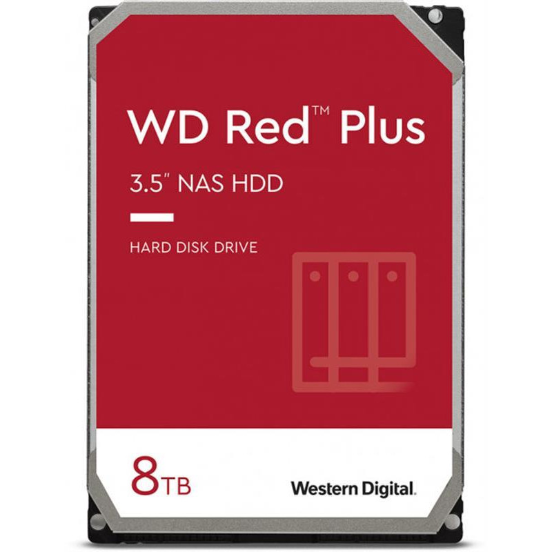 Накопичувач HDD SATA 8.0TB WD Red Plus 7200rpm 256MB (WD80EFBX)