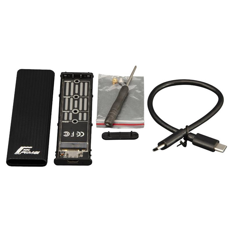 Зовнішня кишеня Frime M.2 NGFF SATA, USB 3.1, Metal, Black (FHE210.M2U31)