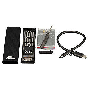 Зовнішня кишеня Frime M.2 NGFF SATA, USB 3.1, Metal, Black (FHE210.M2U31)