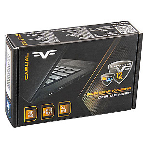 Зовнішня кишеня Frime M.2 NGFF SATA, USB 3.1, Metal, Black (FHE210.M2U31)