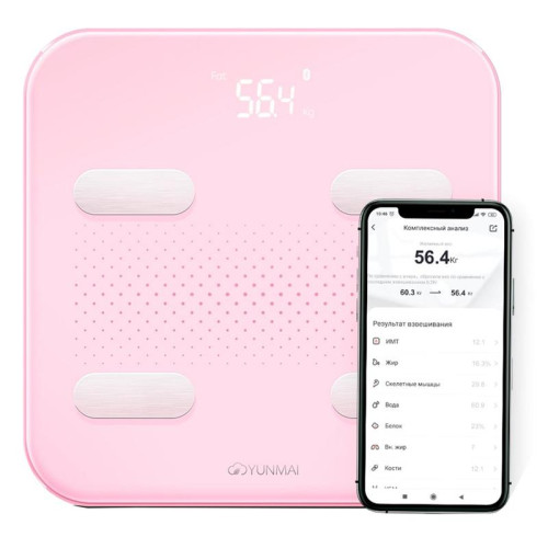 Ваги підлогові Yunmai S Smart Scale Pink (M1805CH-PNK)