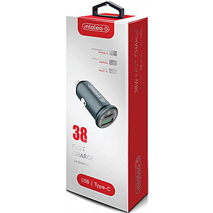 Автомобільний зарядний пристрій Intaleo CCGQPD238 (2USB, 3A) Grey (1283126509971)