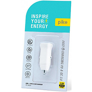 Автомобільний зарядний пристрій Piko CC-302QP (2USB, 3A) White (1283126509896)