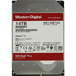 Накопичувач HDD SATA 14.0TB WD Red Plus 7200rpm 512MB (WD140EFGX)