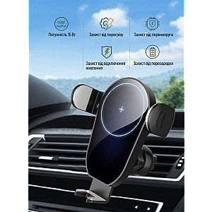 Тримач автомобільний ColorWay AutoSense Car Wireless Charger 15W Black (CW-CHAW025Q-BK)