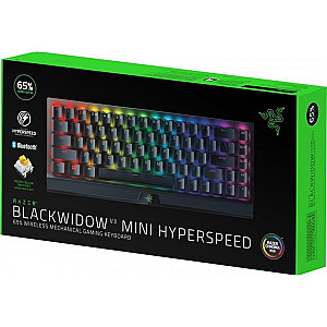 Клавіатура бездротова Razer BlackWidow V3 Mini Hyperspeed Yellow Switch Black (RZ03-03890700-R3R1)