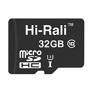 Карта пам`ятi MicroSDHC 32GB UHS-I U3 Class 10 Hi-Rali (HI-32GBSD10U3-00)