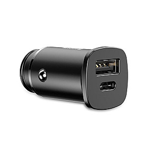 Автомобільний зарядний пристрій Baseus Square Metal (2USB, 4.5A) 30W Black (CCALL-AS01)