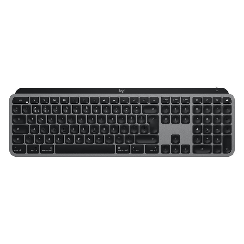 Клавіатура бездротова Logitech MX Keys Wireless for Mac Ukr Space Gray (920-009558)