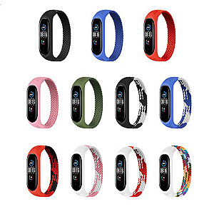 Ремінець BeCover Elastic Nylon Style для Xiaomi Mi Smart Band 5/Mi Smart Band 6 Size S Red/White (706137)