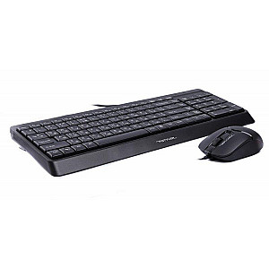 Комплект (клавіатура, миша) A4Tech F1512 Black USB