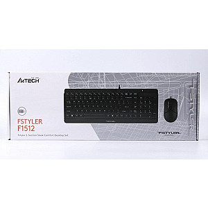 Комплект (клавіатура, миша) A4Tech F1512 Black USB