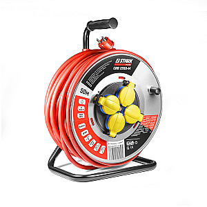 Подовжувач на котушці Stark CRP 2550-M (242000003) 4 розетки, 50 м, сіро-червоний