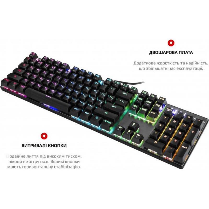 Клавіатура Motospeed CK104 Outemu Blue RGB Silver (mtck104cmb) 