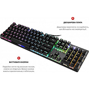 Клавіатура Motospeed CK104 Outemu Blue RGB Silver (mtck104cmb) 