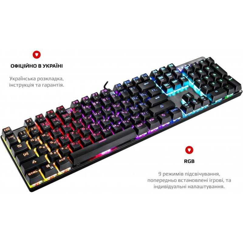 Клавіатура Motospeed CK104 Outemu Blue RGB Silver (mtck104cmb) 