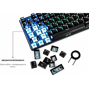 Клавіатура Motospeed CK104 Outemu Blue RGB Silver (mtck104cmb) 