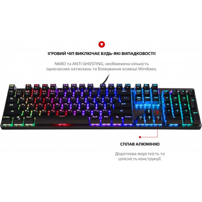 Клавіатура Motospeed CK104 Outemu Blue RGB Silver (mtck104cmb) 