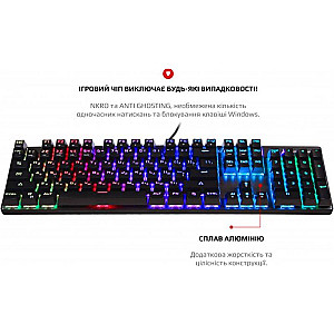 Клавіатура Motospeed CK104 Outemu Blue RGB Silver (mtck104cmb) 