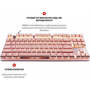 Клавіатура бездротова Motospeed GK82 Outemu Blue Pink (mtgk82pmb)