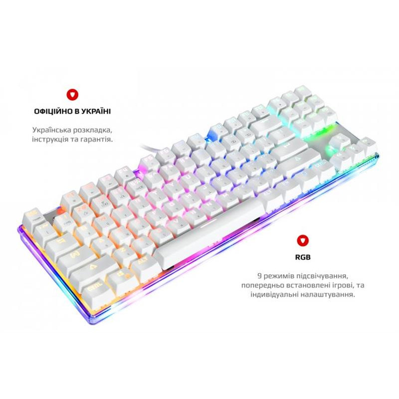Клавіатура Motospeed K87S Outemu Red White (mtk87smr)