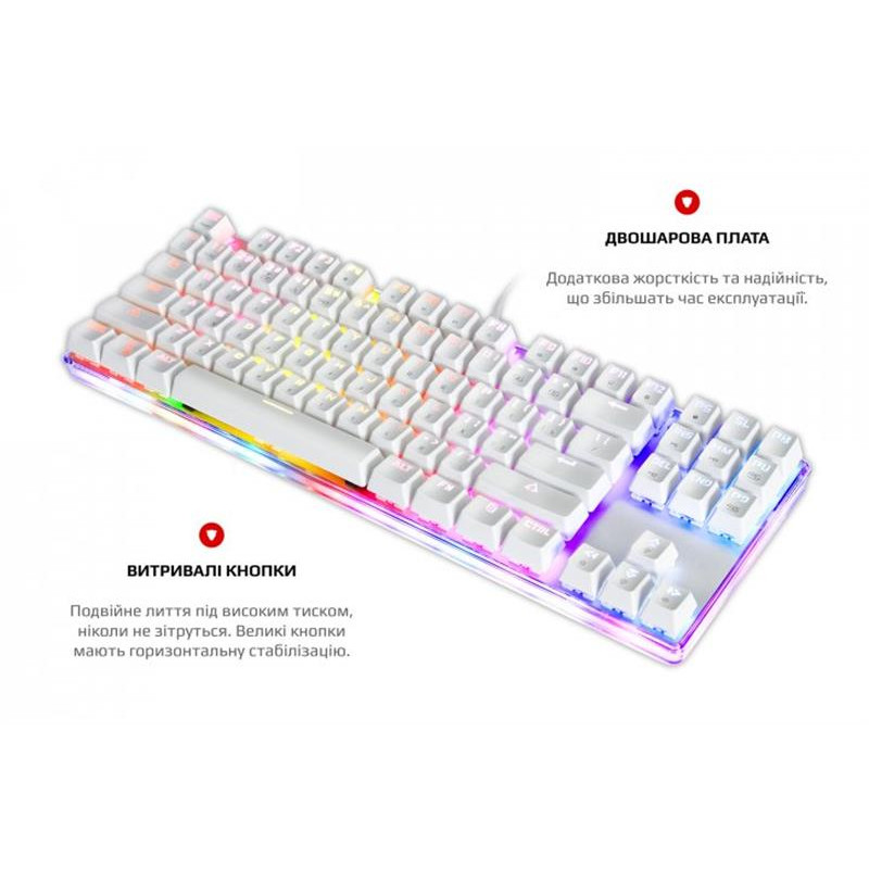 Клавіатура Motospeed K87S Outemu Red White (mtk87smr)