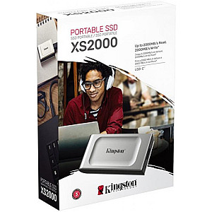 Накопичувач зовнішній SSD Portable USB 500GB Kingston XS2000 Silver (SXS2000/500G)