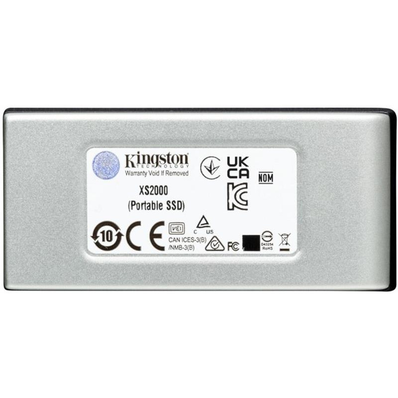 Накопичувач зовнішній SSD Portable USB 2.0ТB Kingston XS2000 Silver (SXS2000/2000G)