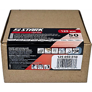 Набір шліфувального паперу Stark 125 мм 50 шт. Р36, Р60, Р80, Р100, Р120, Р180, Р240, Р320, Р400, Р600 (125050010)