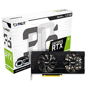 Відеокарта GF RTX 3060 12GB GDDR6 Dual OC Palit (NE63060T19K9-190AD) (LHR)