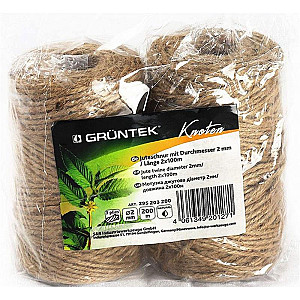Шпагат джутовий Gruntek 2 мм x 100 м 2 рулони (295203200)