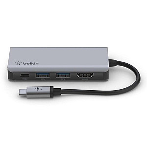 Док-станція USB-C Belkin 4in1 Multiport Dock Gray (AVC006BTSGY)