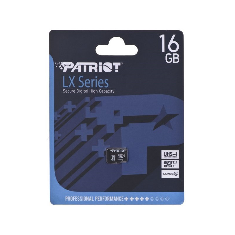 Карта пам`ятi MicroSDHC 16GB UHS-I Class 10 Patriot LX (PSF16GMDC10)