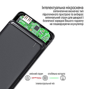 Універсальна мобільна батарея ColorWay Slim PD 10000mAh Black (CW-PB100LPG3BK-PD)
