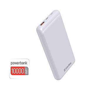 Універсальна мобільна батарея ColorWay Slim PD 10000mAh White (CW-PB100LPG3WT-PD)