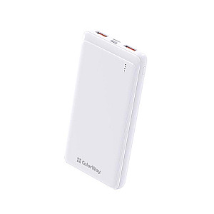 Універсальна мобільна батарея ColorWay Slim 10000mAh White (CW-PB100LPF2WT)