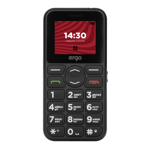 Мобiльний телефон Ergo R181 Dual Sim Black