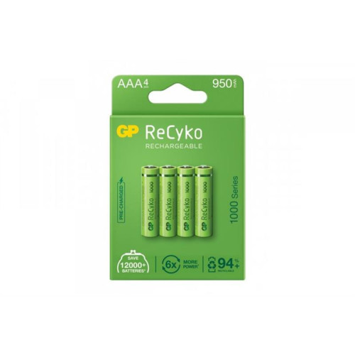 Акумулятори GP Recyko 1000 Series AAA/HR03 NI-MH 950mAh BL 4 шт