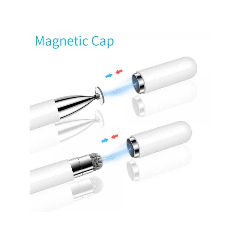 Стілус універсальний Goojodoq 2 в 1 Capacitive Drawing Point Ball White (1005001792837306W)