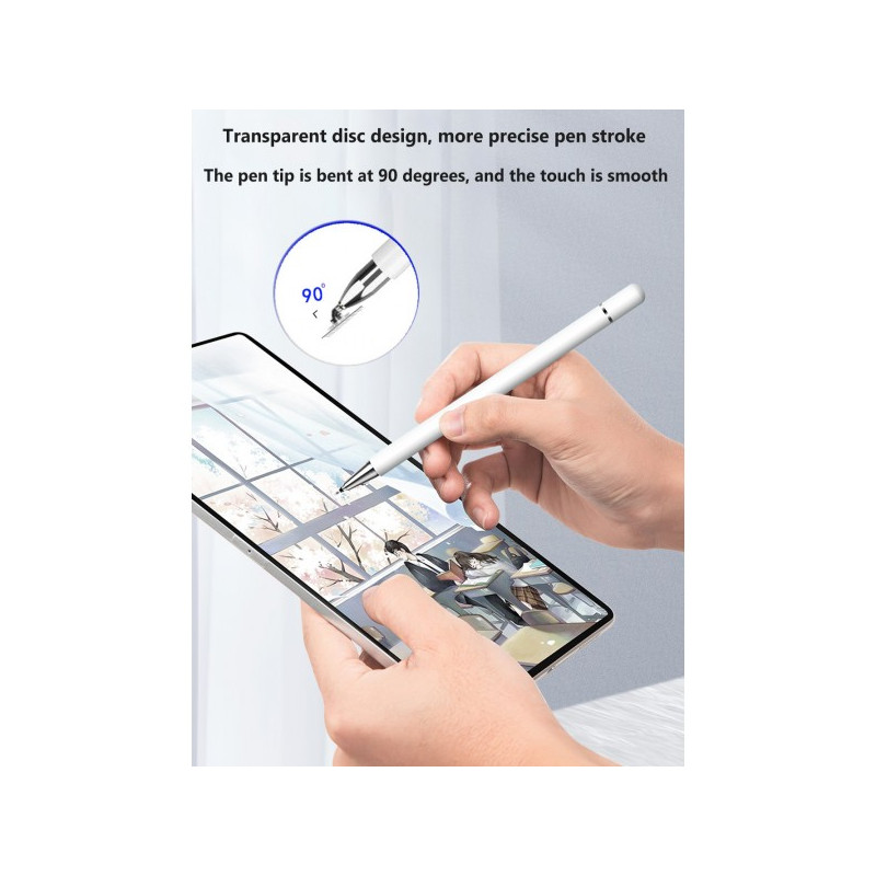 Стілус універсальний Goojodoq 2 в 1 Capacitive Drawing Point Ball White (1005001792837306W)
