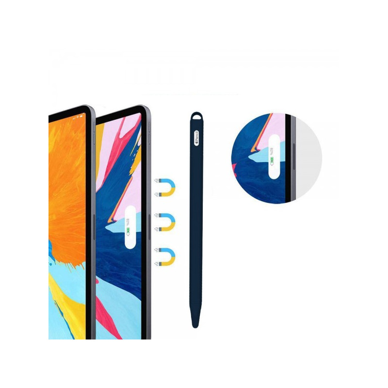 Чохол TPU Goojodoq Hybrid Ear для стілуса Apple Pencil 2 Dark/Blue тех.пак (4001055094286DB)