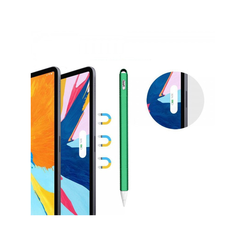 Чохол TPU Goojodoq Hybrid Ear для стілуса Apple Pencil 2 Green тех.пак (4001055094286G)
