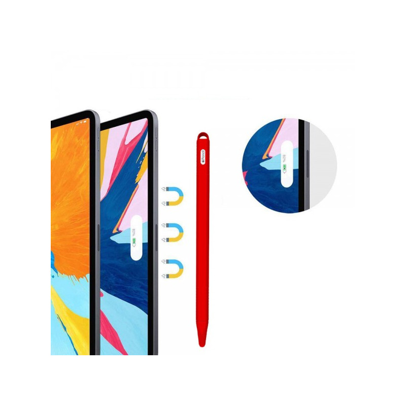 Чохол TPU Goojodoq Hybrid Ear для стілуса Apple Pencil 2 Red тех.пак (4001055094286R)