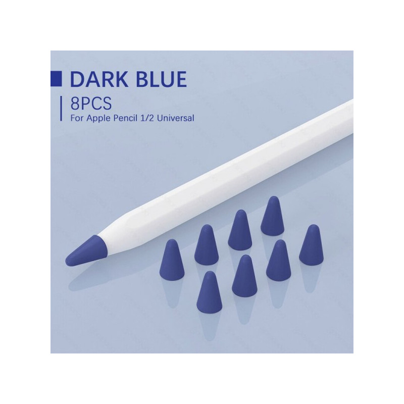 Чохол TPU Goojodoq для наконечника стілус Apple Pencil (1-2 покоління) (8шт) Dark Blue (1005001835985075DB)