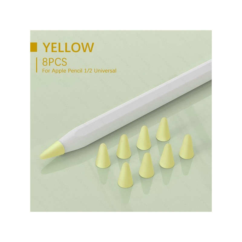 Чохол TPU Goojodoq для наконечника стілус Apple Pencil (1-2 покоління) (8шт) Yellow (1005001835985075Y)