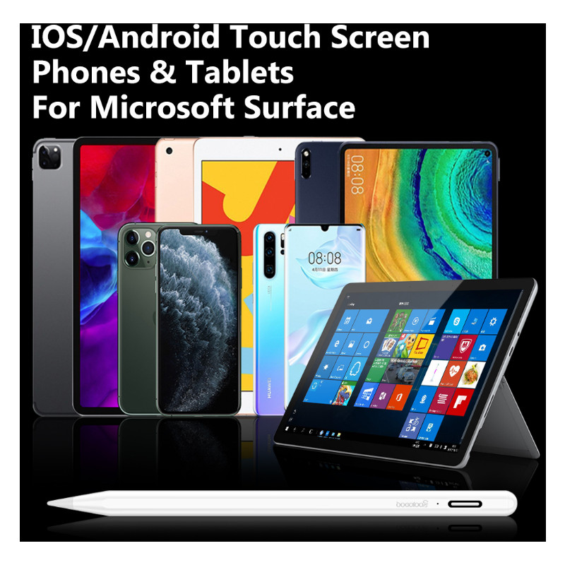 Стілус універсальний Goojodoq Active Magnetic 3 Gen Android iPhone (iPad до 2017) Type-C 1.2mm White (4000001752707W)