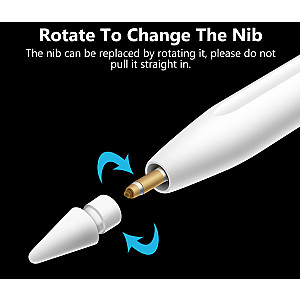 Стілус універсальний Goojodoq Active Magnetic 3 Gen Android iPhone (iPad до 2017) Type-C 1.2mm White (4000001752707W)