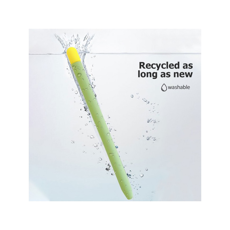 Чохол TPU Goojodoq Matt 2 Golor для стилуса Apple Pencil 2 Green/Yellow (1005002071193896GY)