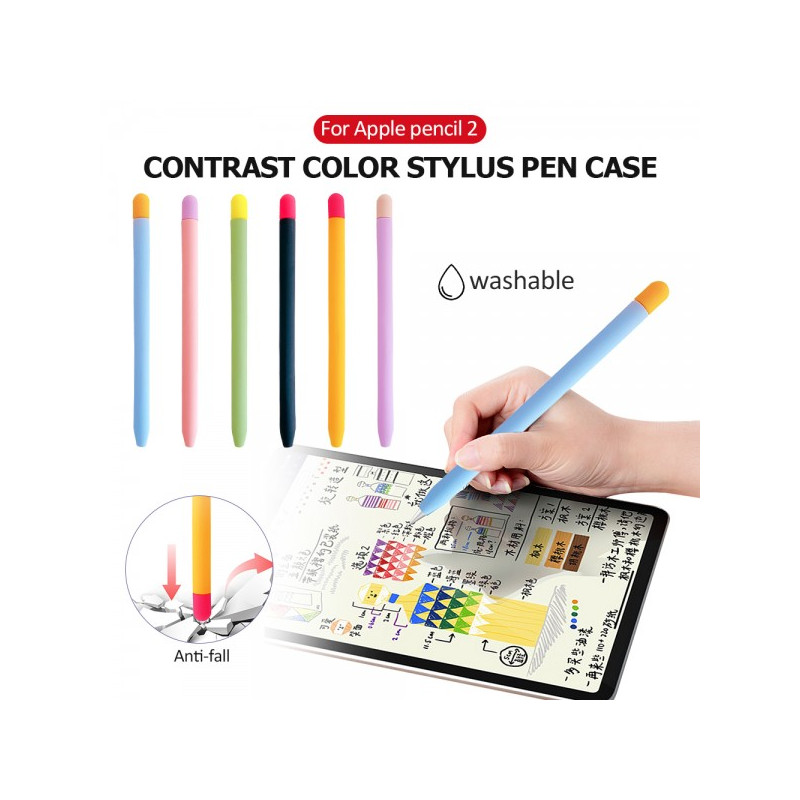 Чохол TPU Goojodoq Matt 2 Golor для стилуса Apple Pencil 2 Green/Yellow (1005002071193896GY)