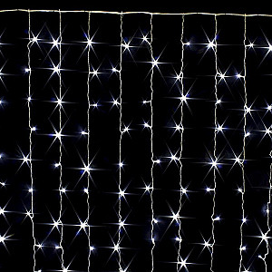 Світлодіодна гірлянда ColorWay (CW-GW-300L33VWFCW) штора 300LED, 3м, холодний колір, 220V
